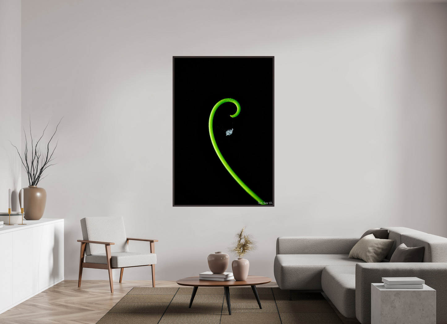 44 x 66″, Floater Frame Alder Brown Golden Ratio