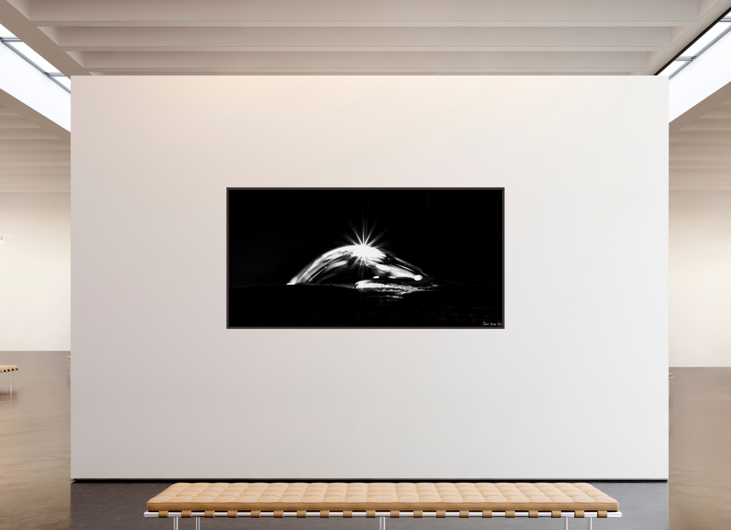 94 x 47″, Floater Frame Alder Brown Starry Mountain