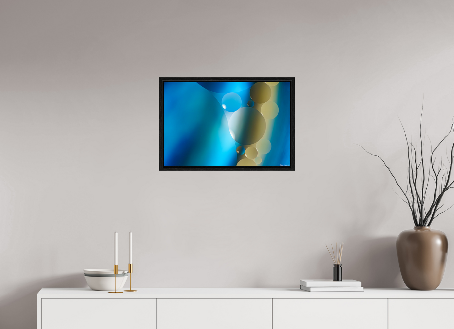 24 x 16″, Floater Frame Black Oak Contiguous