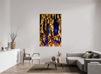 44 x 66″, Acrylic Gilded Torrent