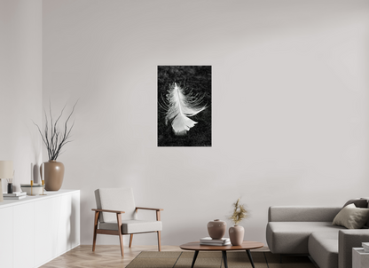 24 x 36″, Acrylic Feather On Ice