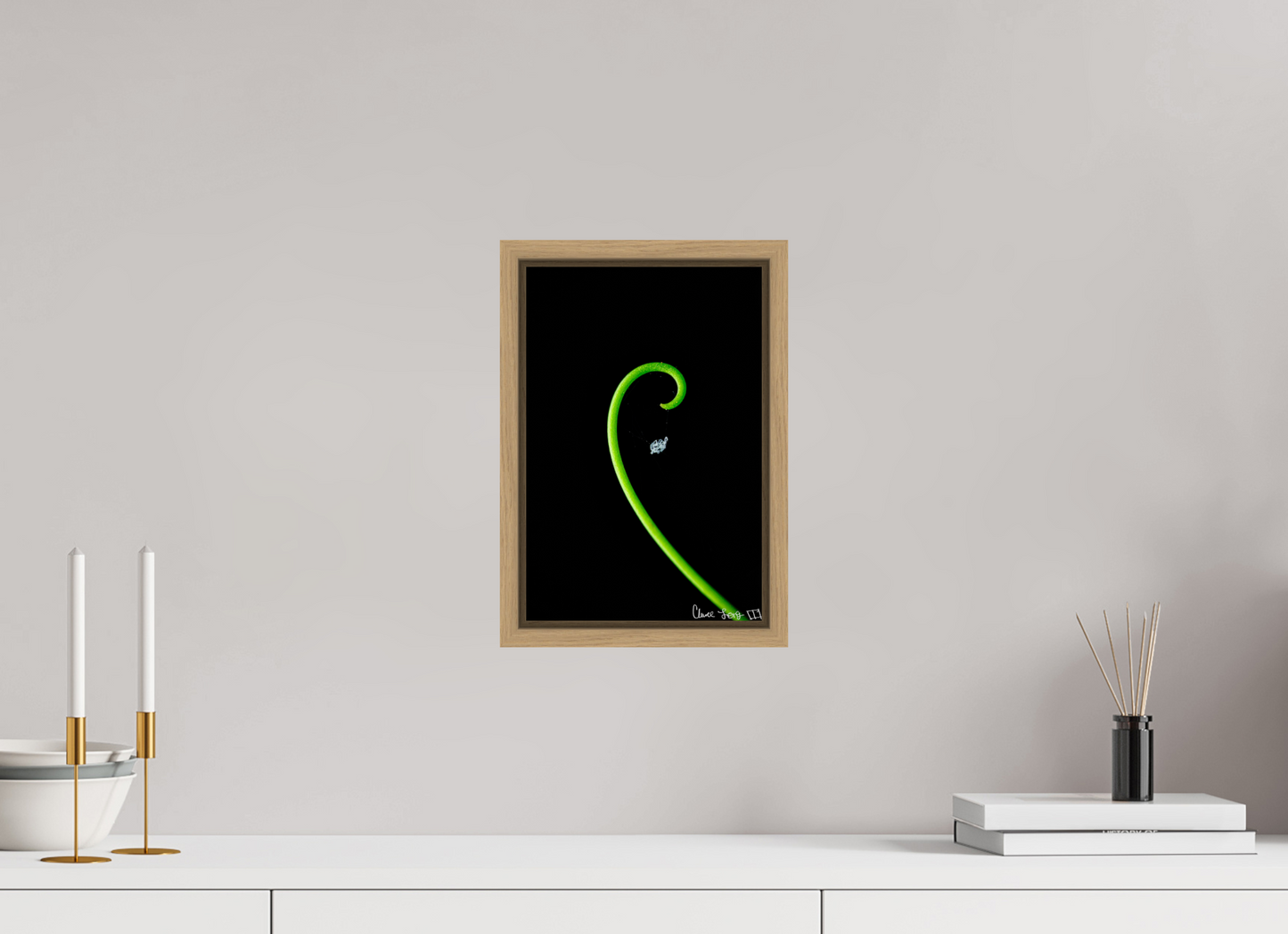 8 x 12″, Floater Frame Natural Oak Golden Ratio