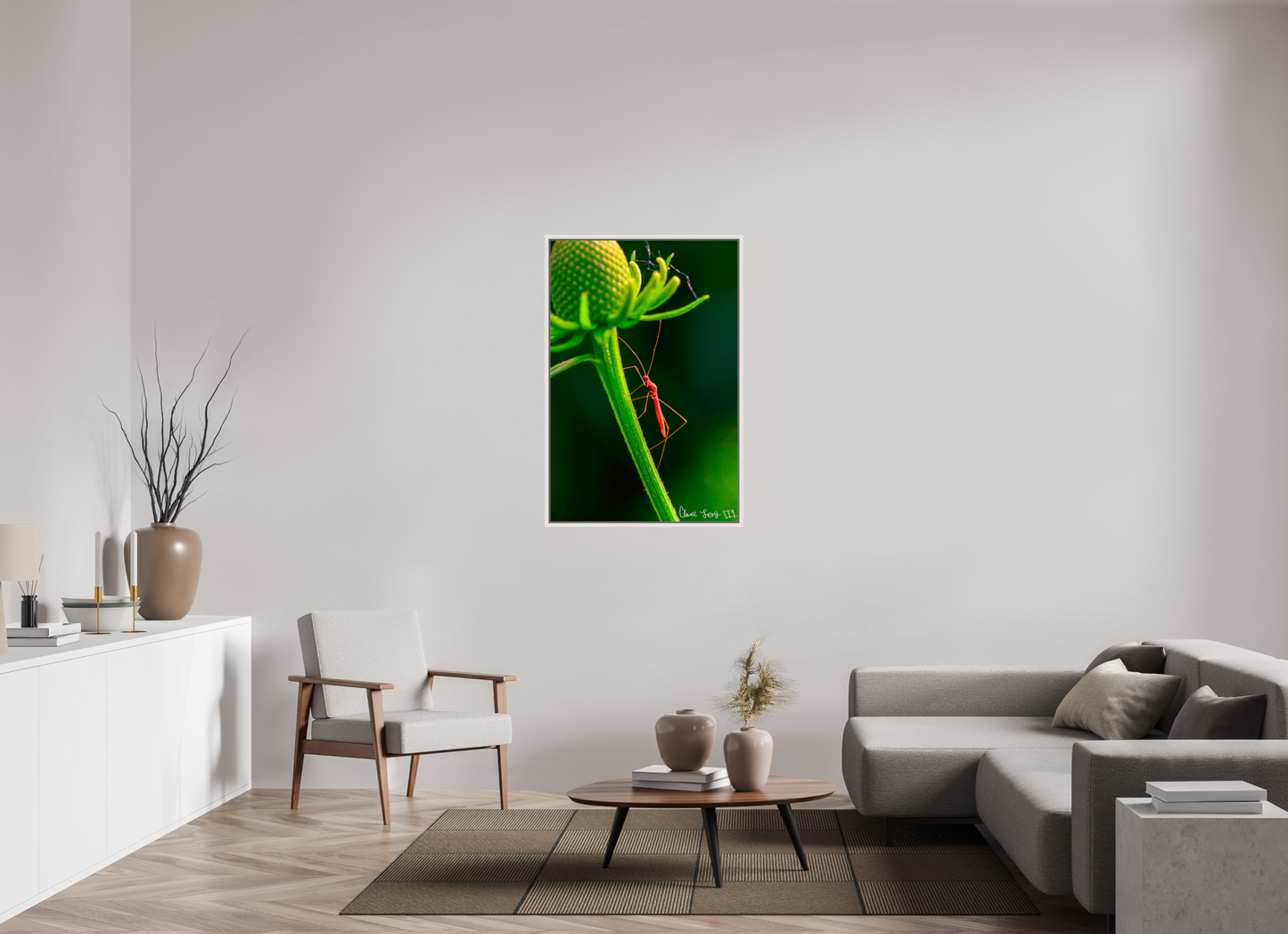 30 x 45″, Floater Frame Maple White Reaching the Apex