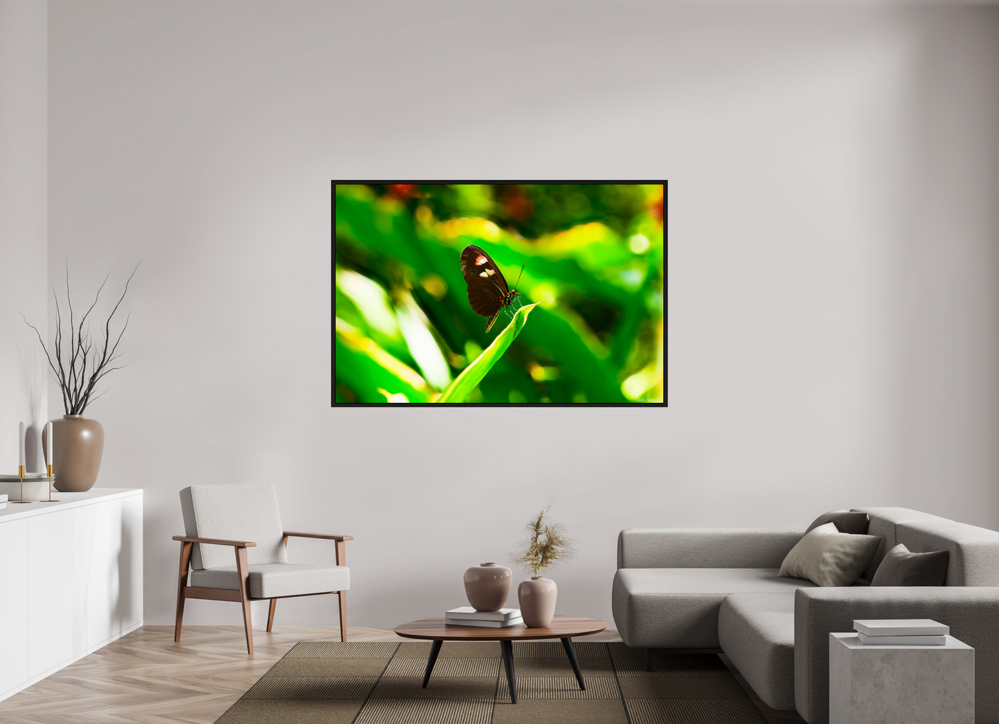 66 x 44″, Floater Frame Black Oak Time Stands Still