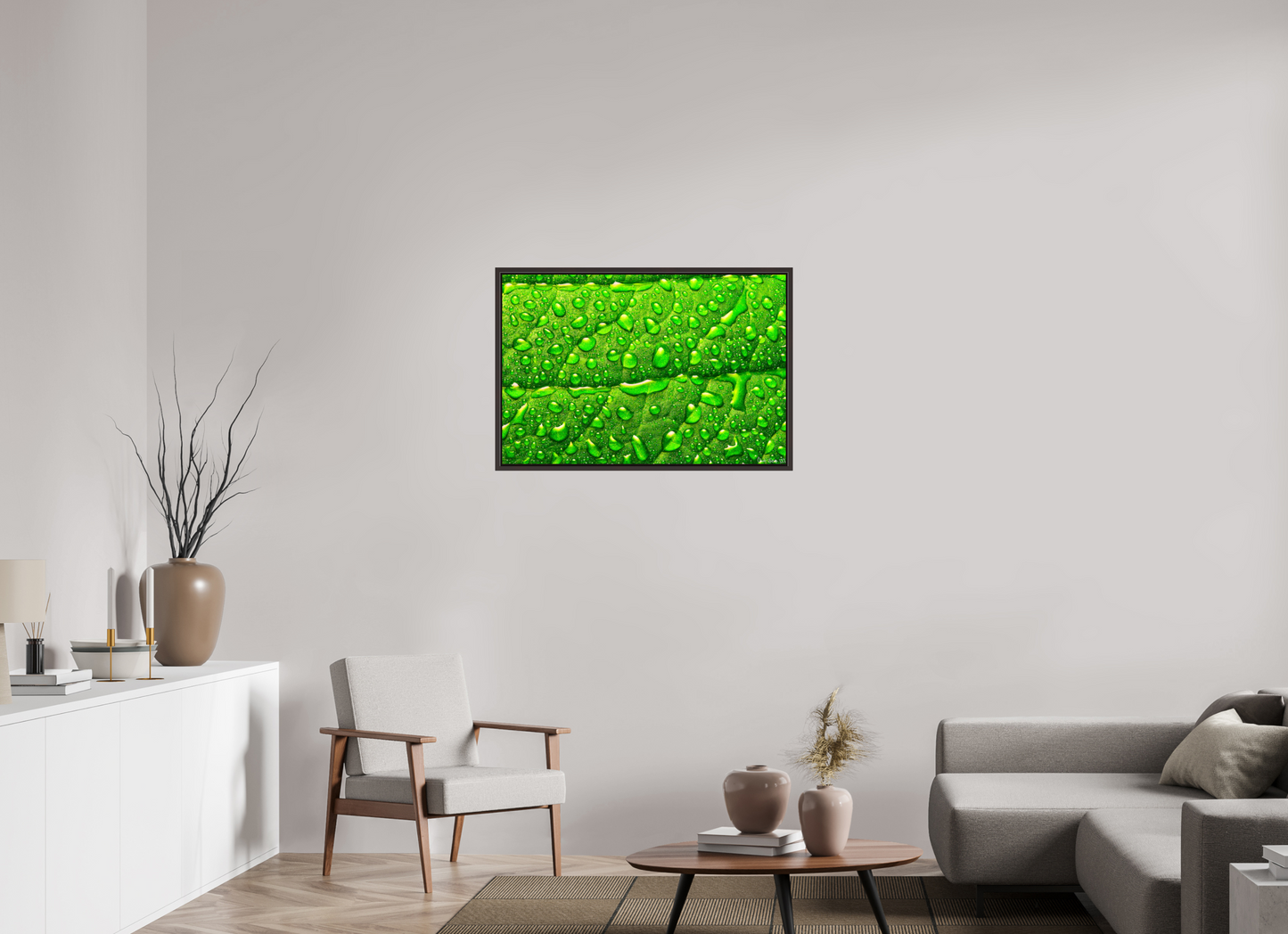 36 x 24″, Floater Frame Alder Brown Smile