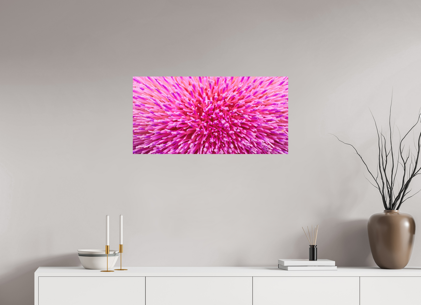 32 x 16″, Matte Metal Thistle Sea
