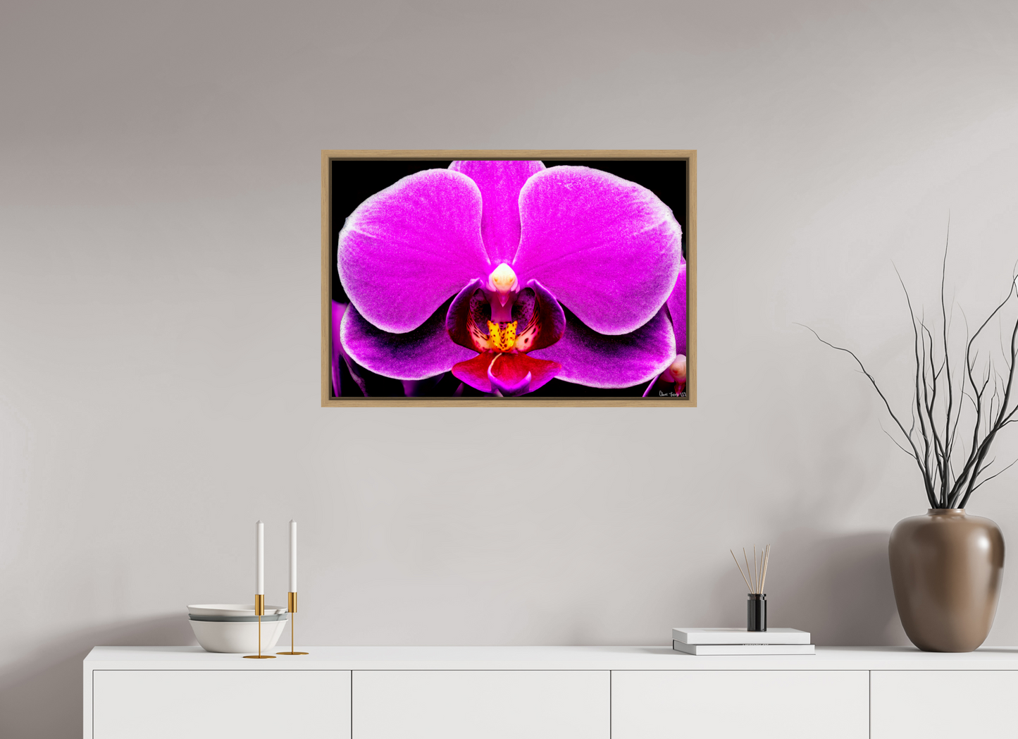 30 x 20″, Floater Frame Natural Oak Magnificence