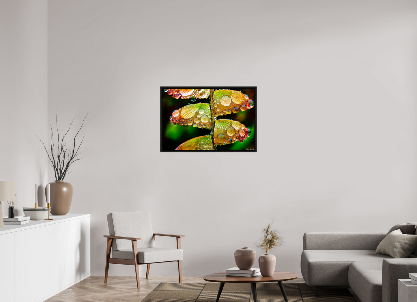 36 x 24″, Floater Frame Black Oak Monarch’s Abundance