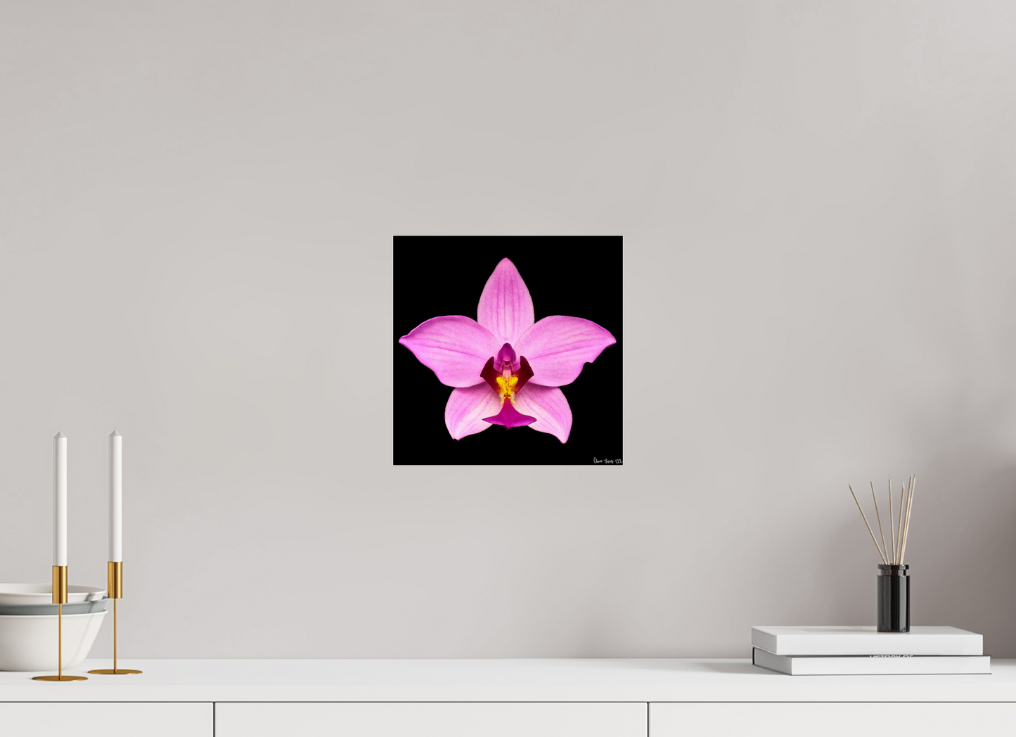 10 x 10″, Acrylic Bubblegum Star