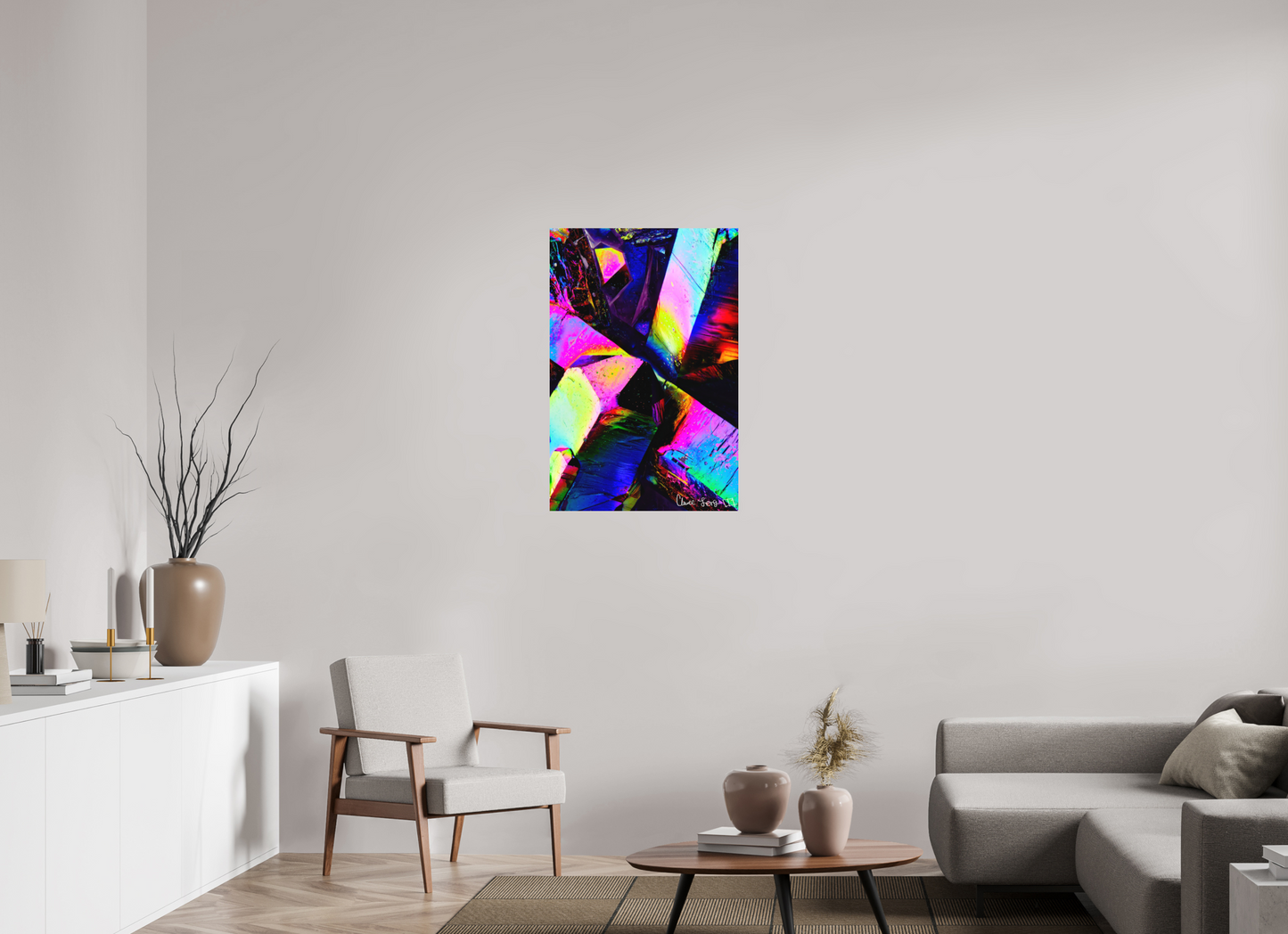 24 x 36″, Matte Metal Prismatic Shards