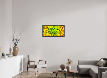 32 x 16″, Floater Frame Alder Brown Geometric Harmony