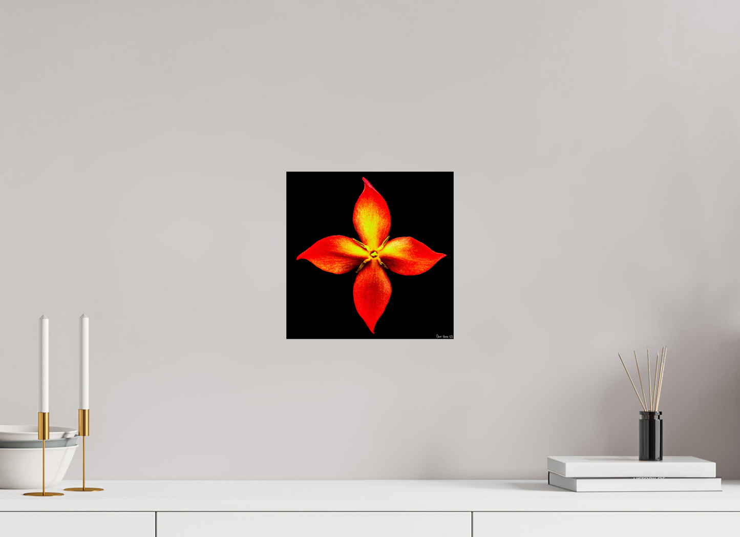 10 x 10″, Glossy Metal Blazing Compass