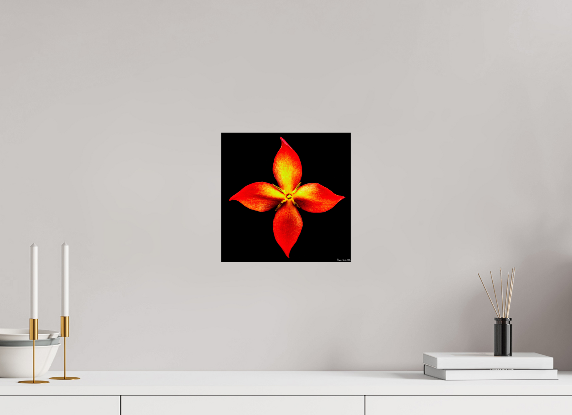 10 x 10″, Glossy Metal Blazing Compass