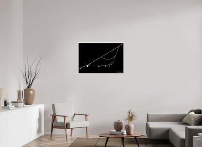 36 x 24″, Floater Frame Maple White Right Triangle