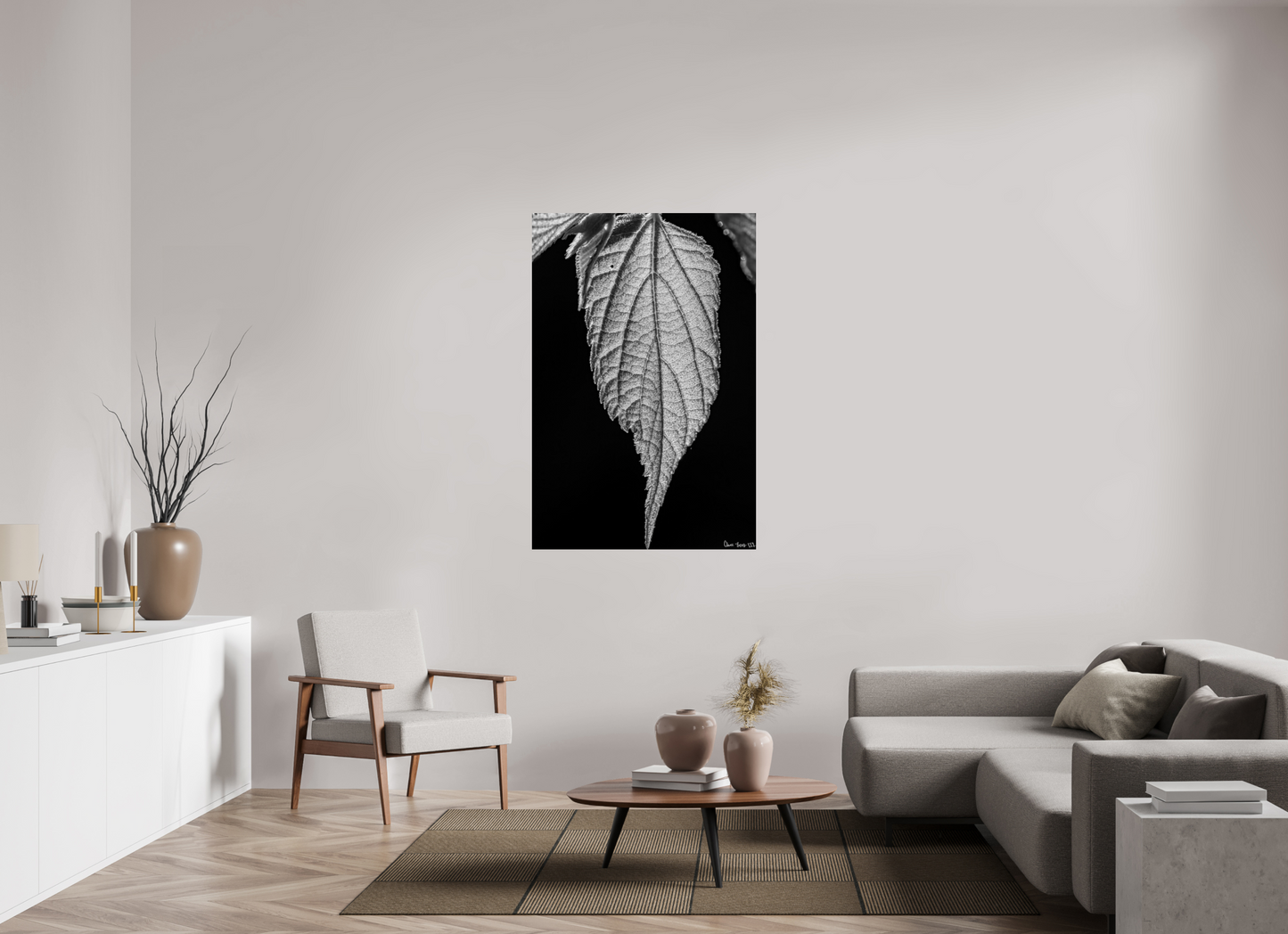 36 x 54″, Glossy Metal Reticulate Venation