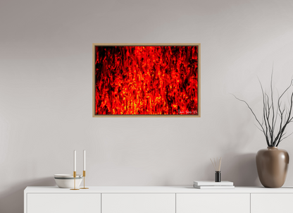 30 x 20″, Floater Frame Natural Oak Inferno