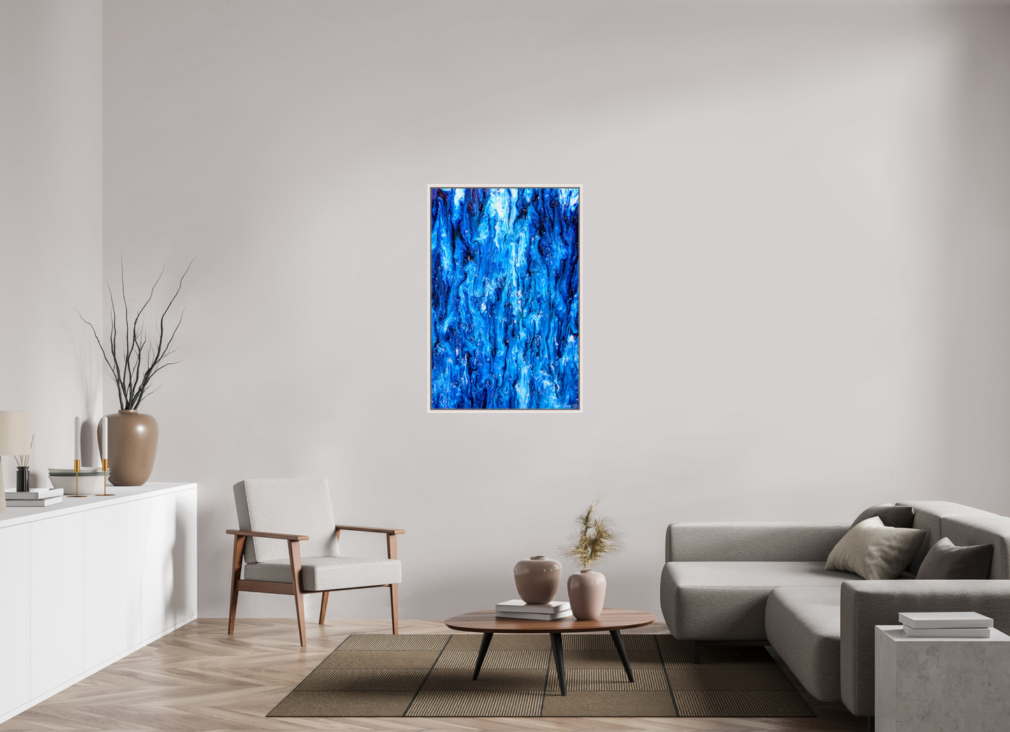 30 x 45″, Floater Frame Maple White The Seven Seas