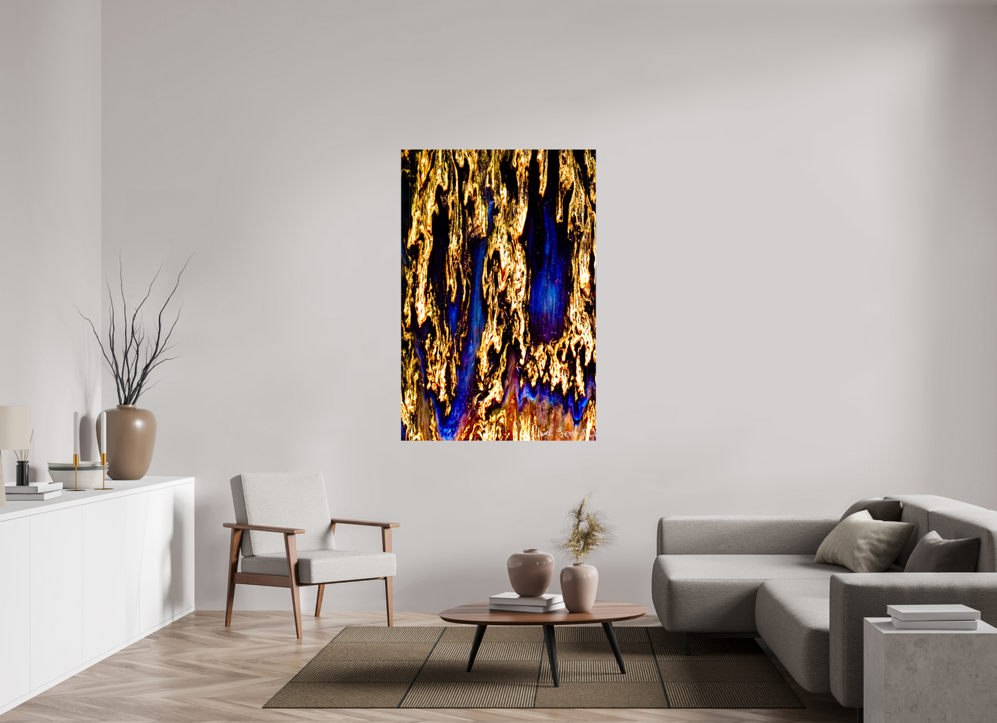 40 x 60″, Glossy Canvas Gilded Torrent