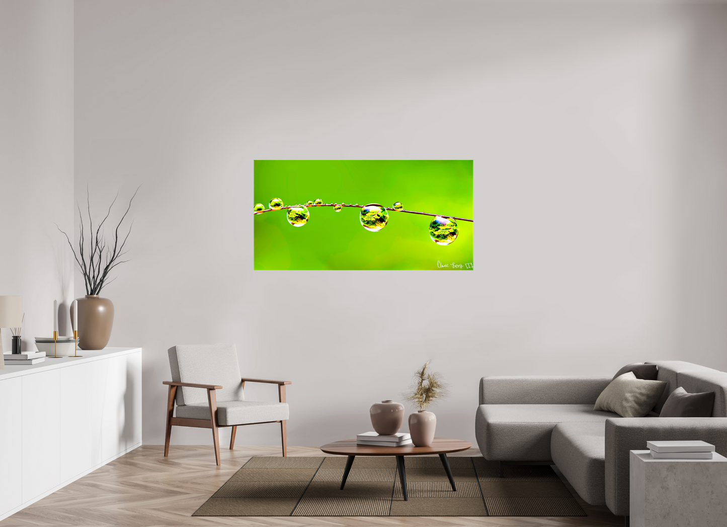 62 x 31″, Glossy Canvas Refraction