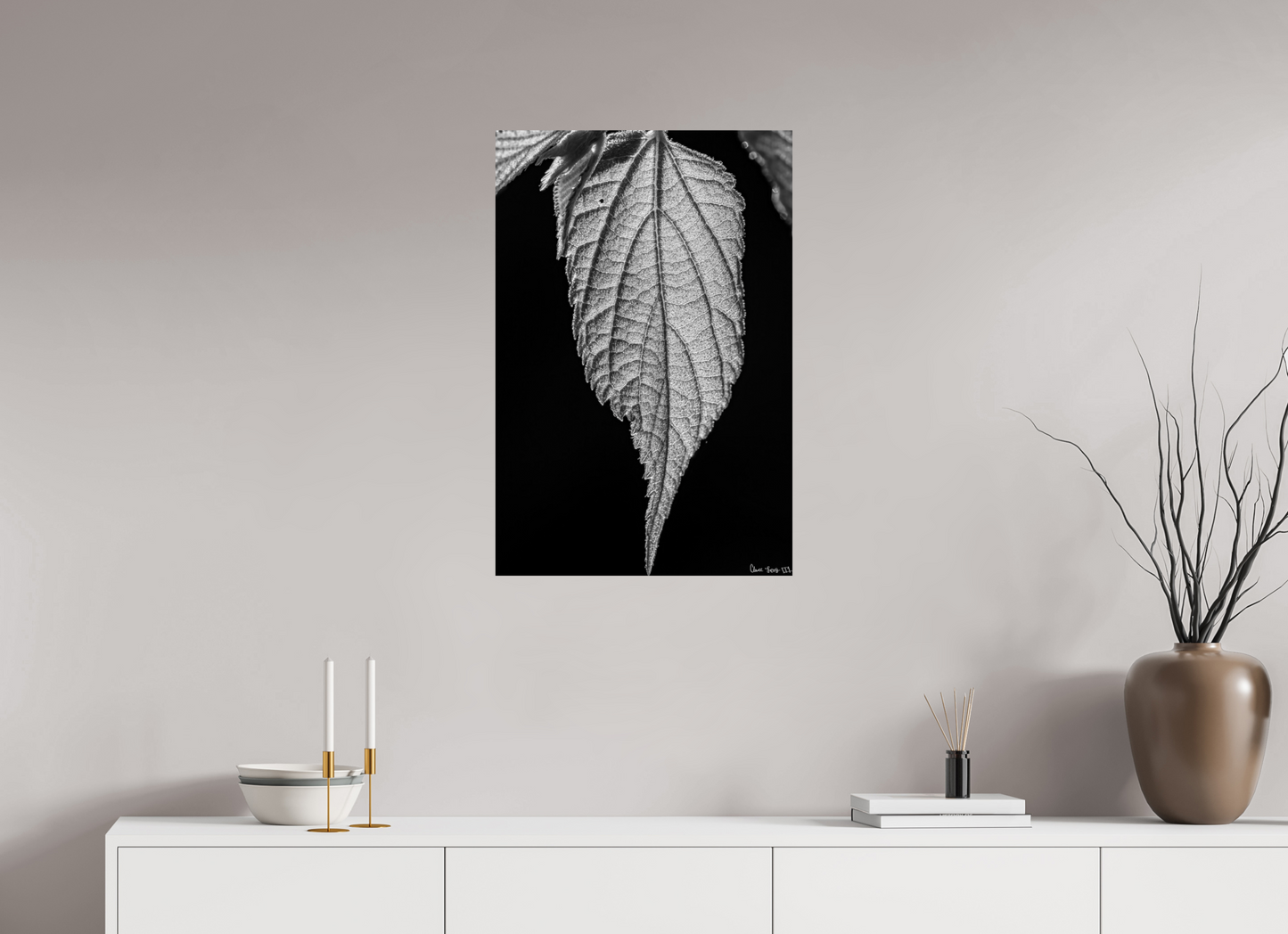 20 x 30″, Glossy Metal Reticulate Venation
