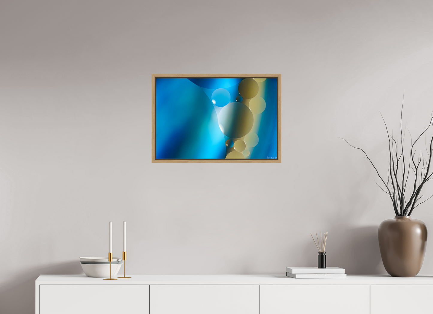 24 x 16″, Floater Frame Natural Oak Contiguous