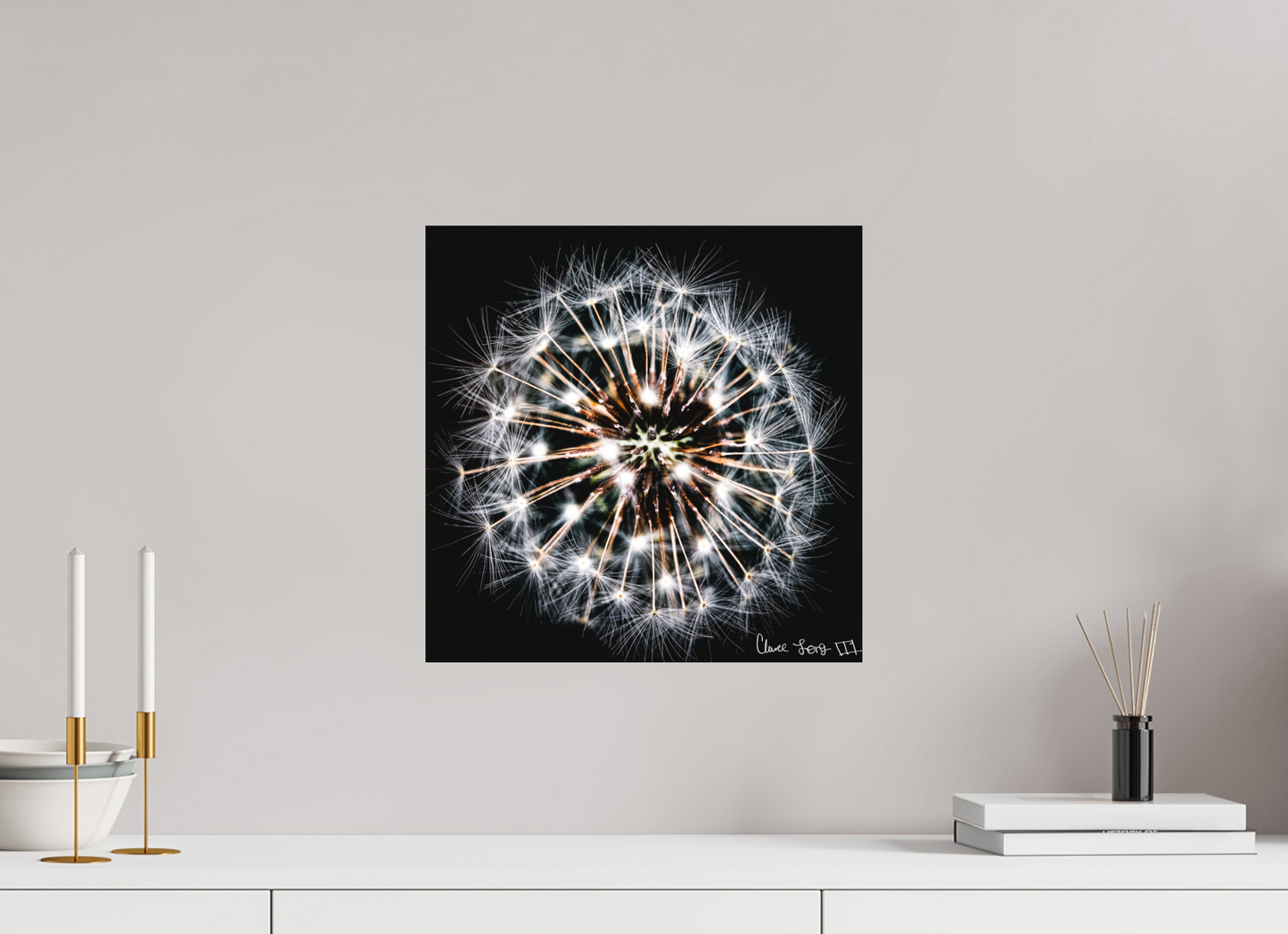 15 x 15″, Matte Metal Starburst