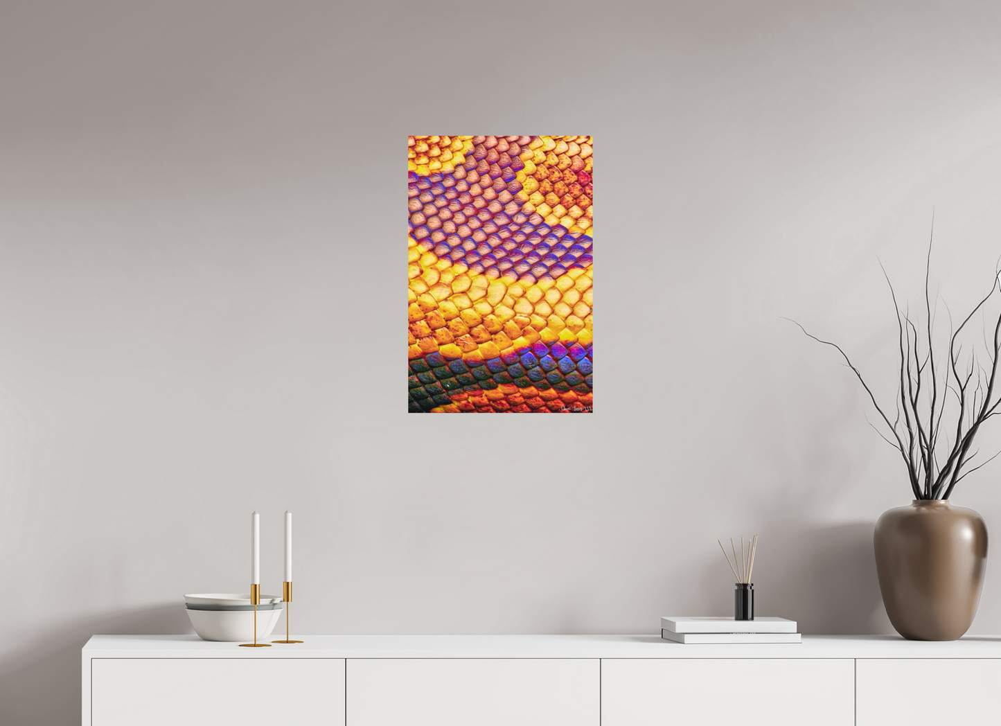 16 x 24″, Matte Metal Python’s Iridescence