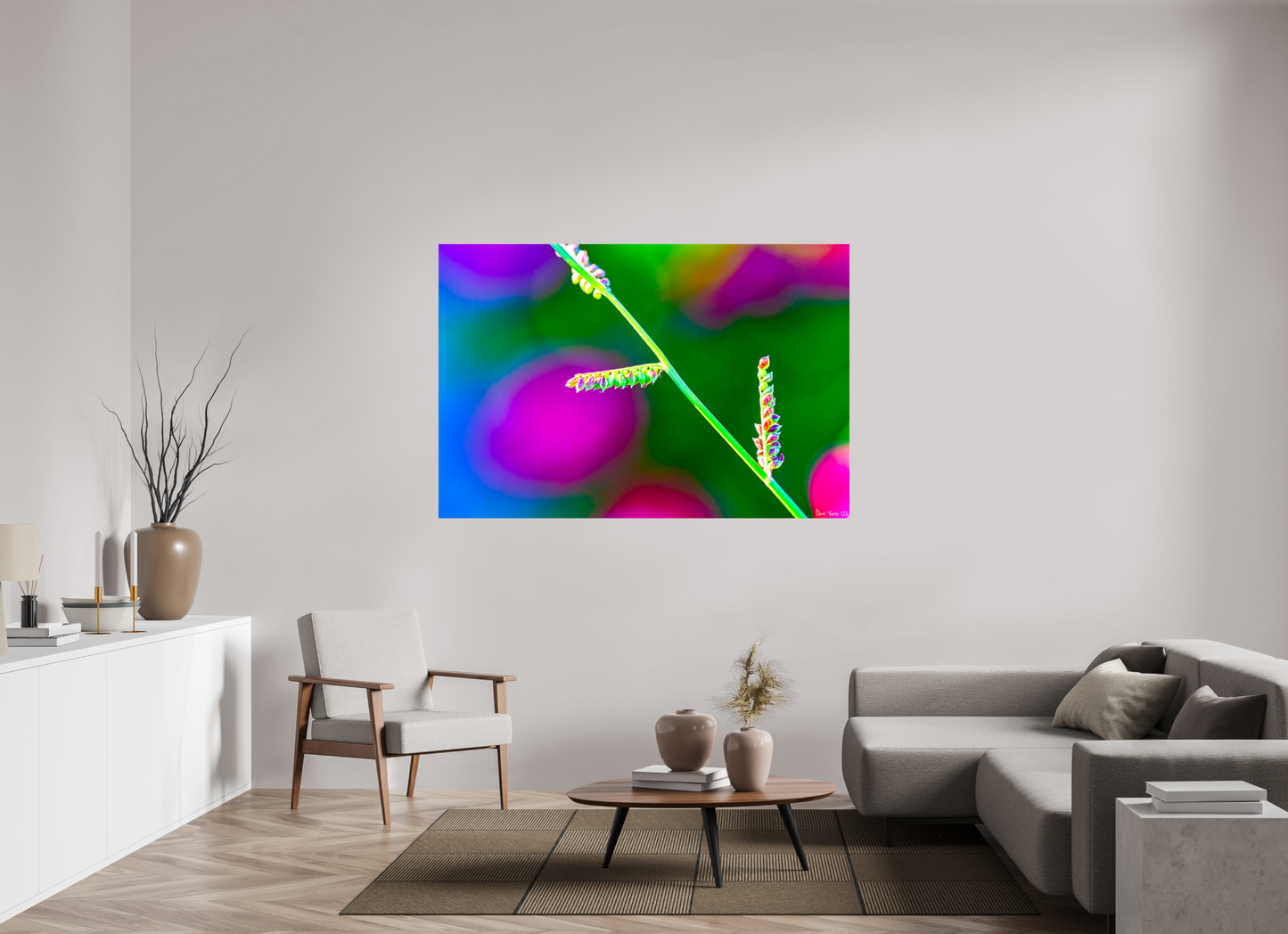 66 x 44″, Glossy Metal Technicolor Vibes