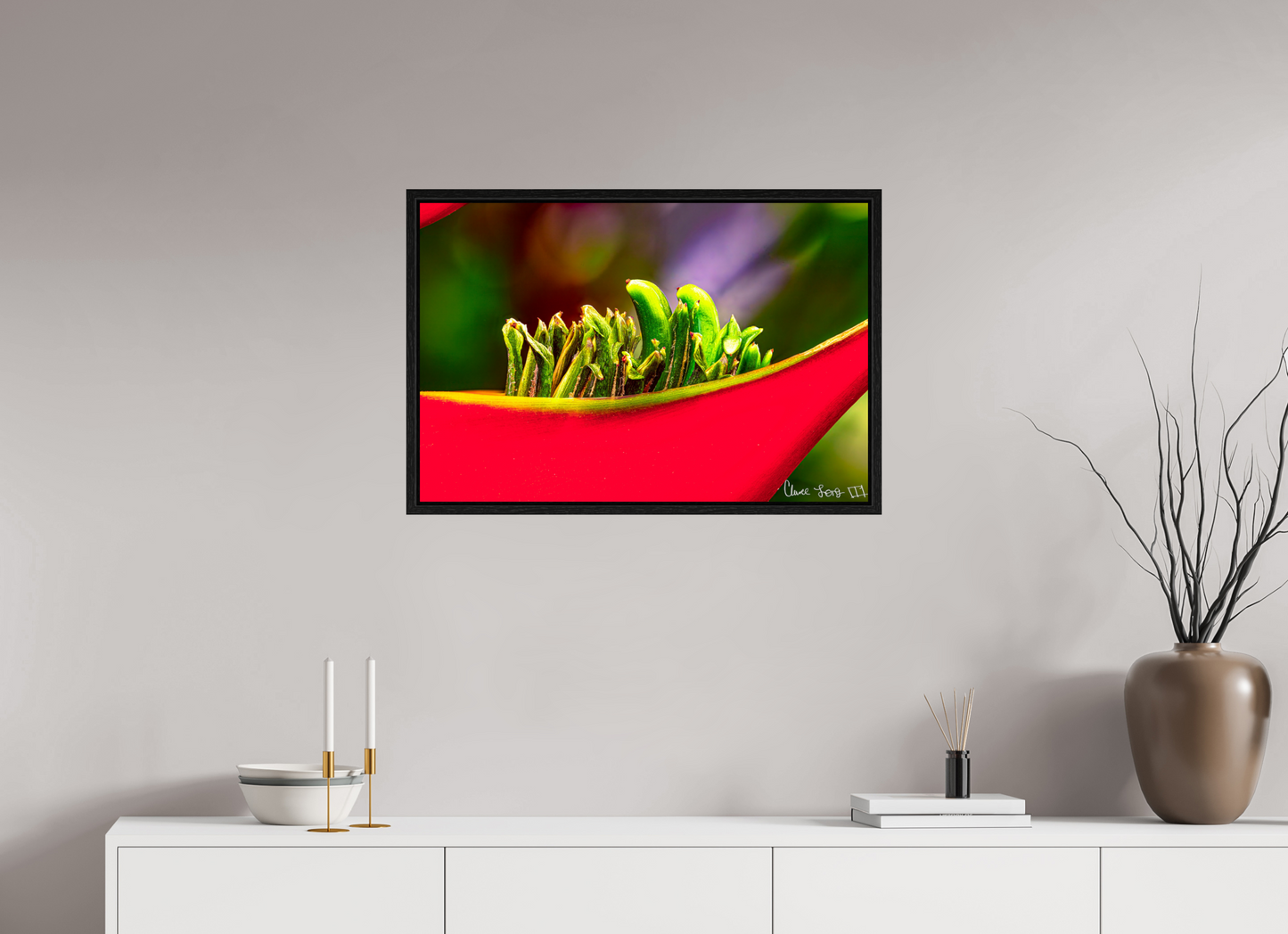 30 x 20″, Floater Frame Black Oak Utopia