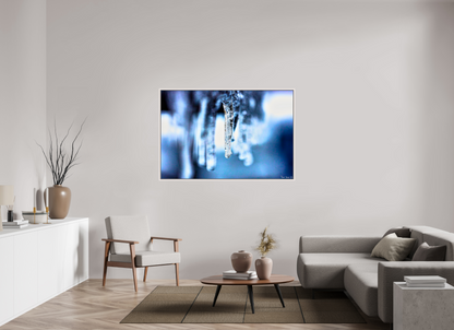 60 x 40″, Floater Frame Maple White Sickle of Boreas