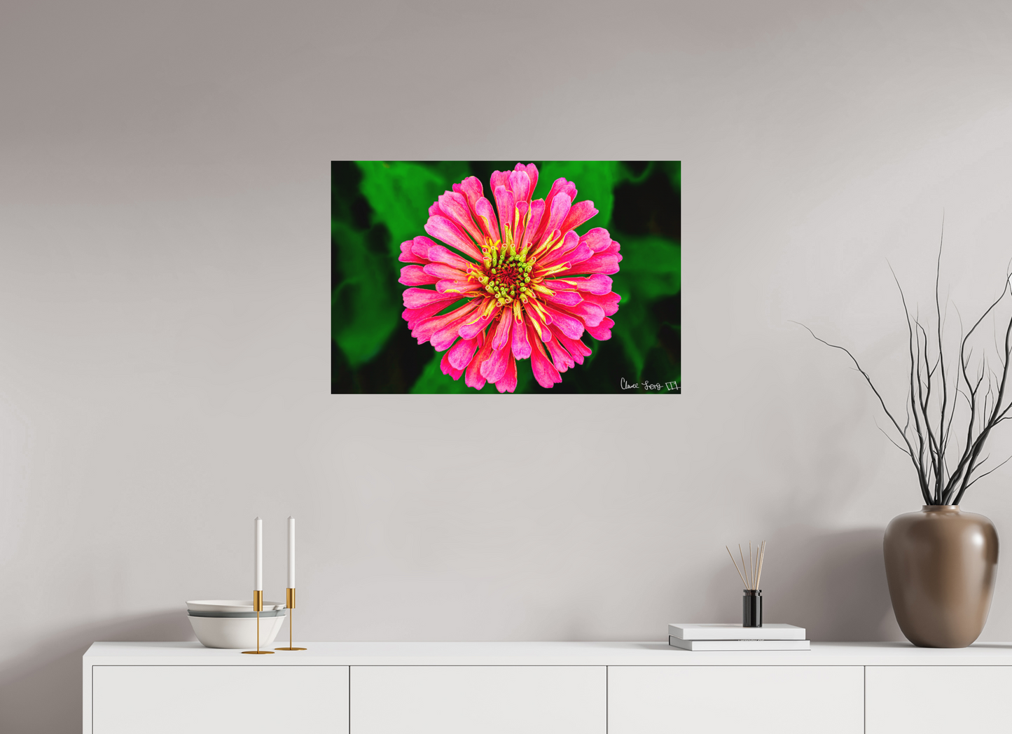 30 x 20″, Matte Metal Peach Summer
