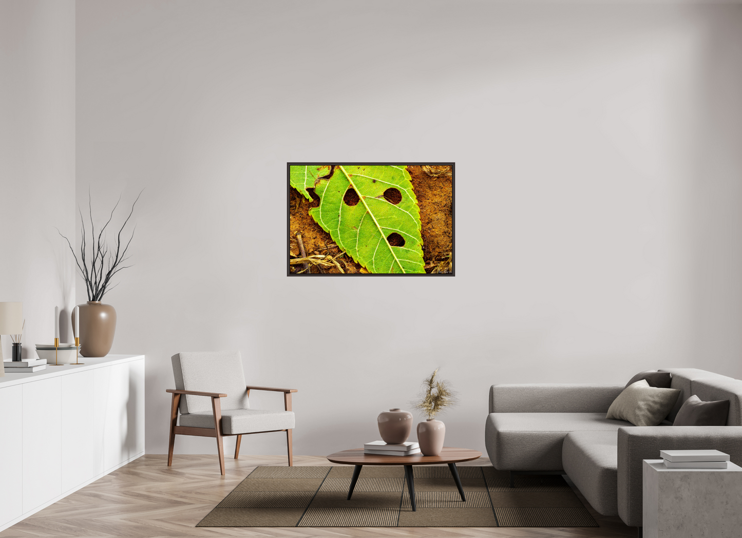 45 x 30″, Floater Frame Alder Brown Flabbergasted