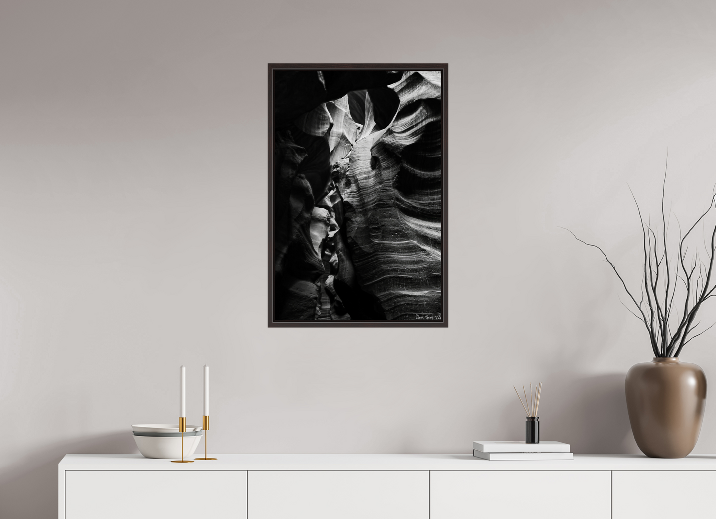 20 x 30″, Floater Frame Alder Brown Beauty Down Below