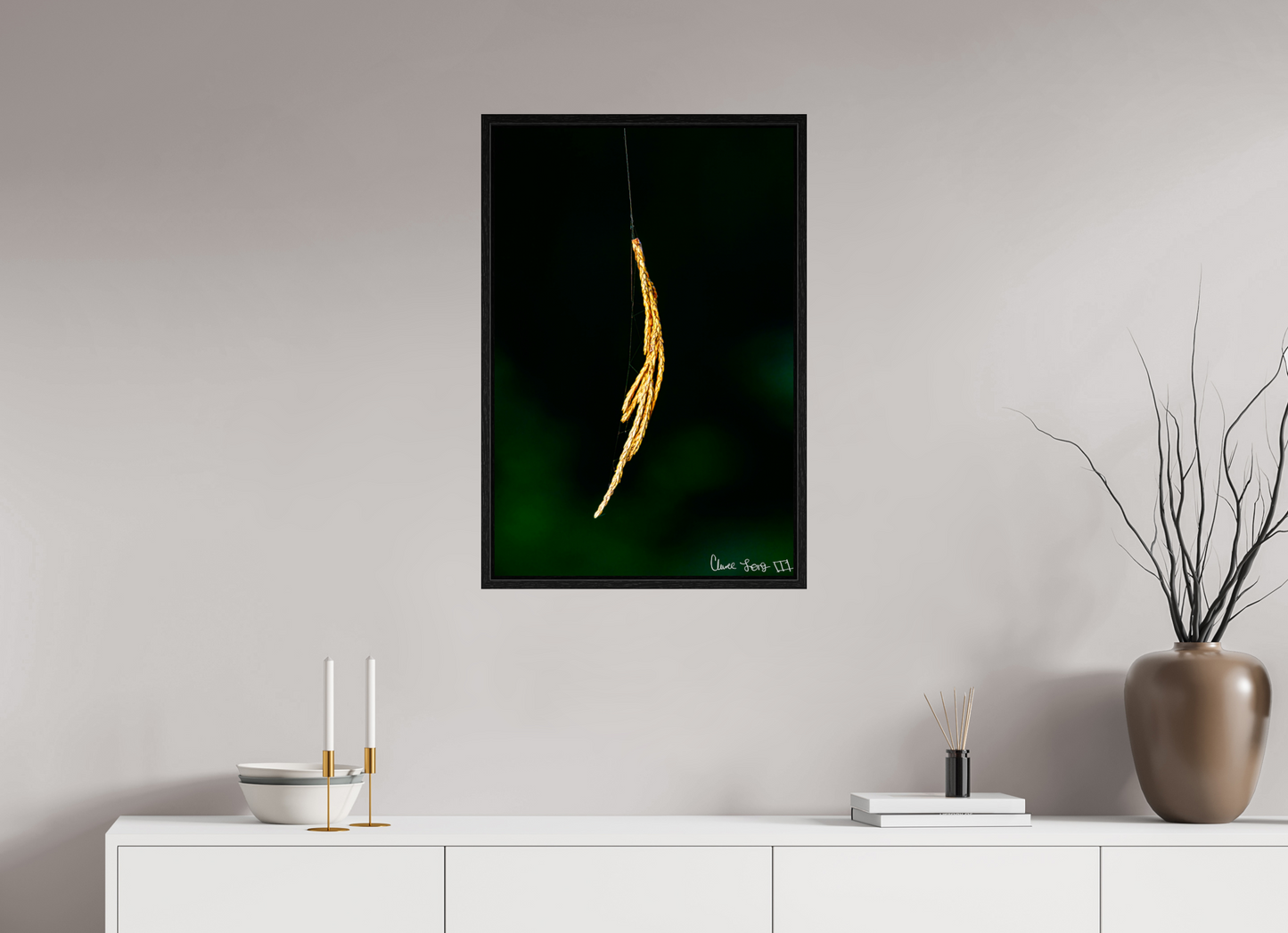 20 x 30″, Floater Frame Black Oak Nature’s Tether