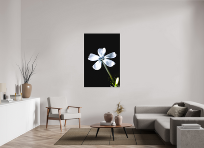 36 x 54″, Matte Canvas Silver Petals