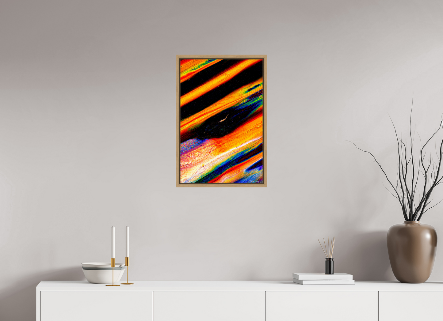 16 x 24″, Floater Frame Natural Oak Zenography