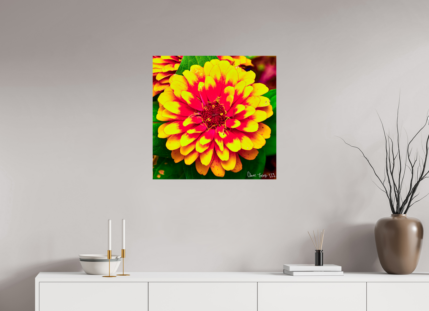 25 x 25″, Glossy Metal Radiance