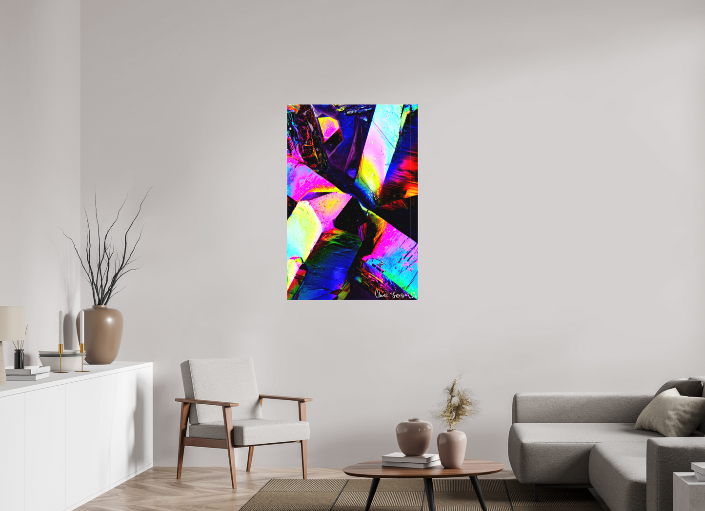 30 x 45″, Matte Canvas Prismatic Shards