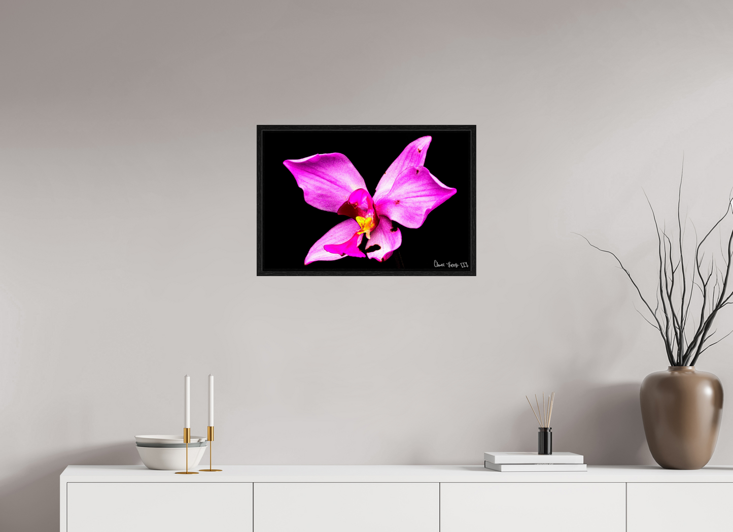 24 x 16″, Floater Frame Black Oak Efflorescence