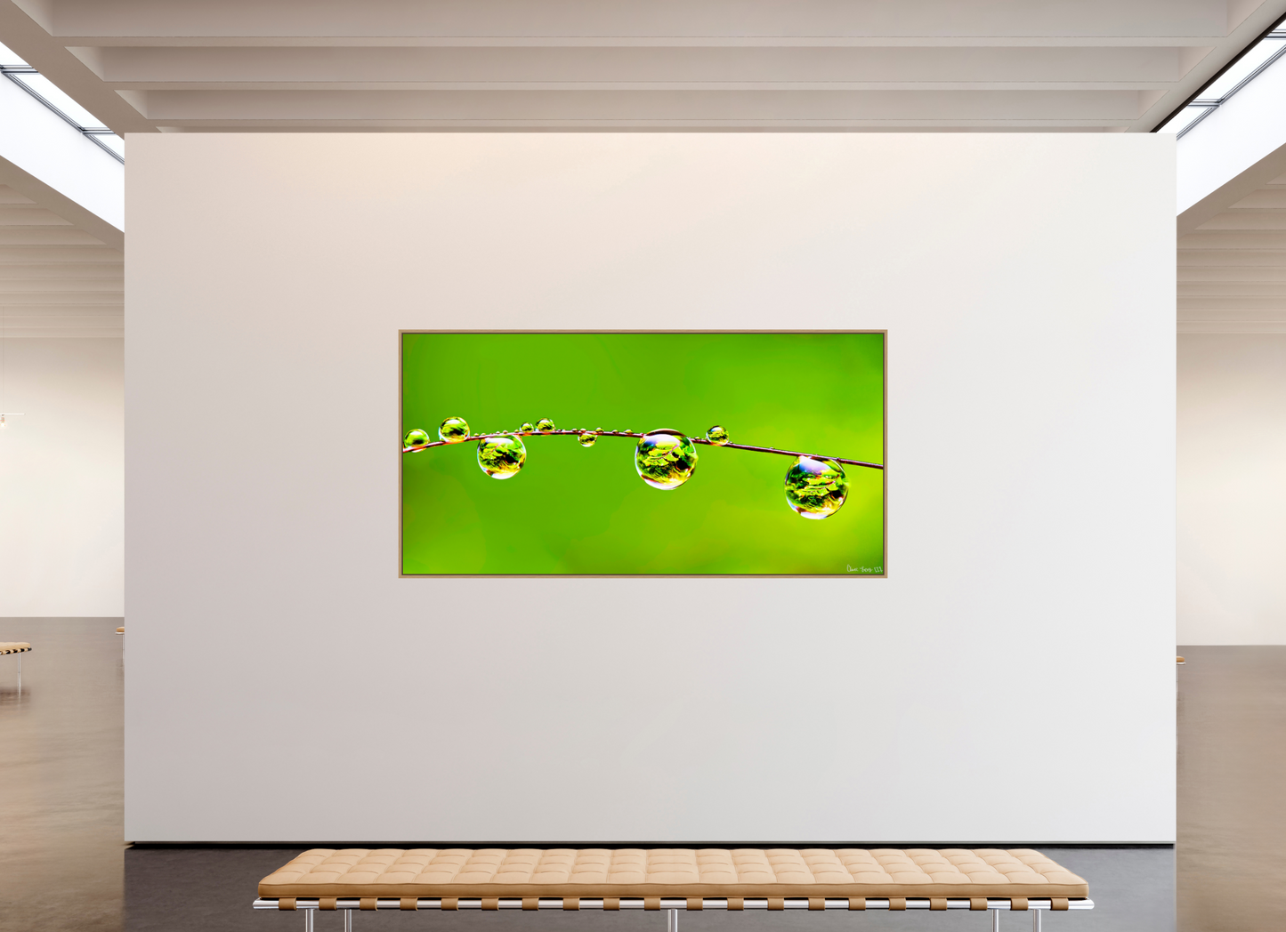 94 x 47″, Floater Frame Natural Oak Refraction