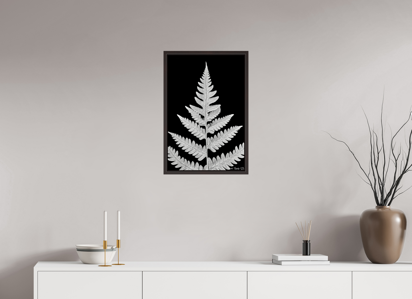 16 x 24″, Floater Frame Alder Brown Inverted Viridescence