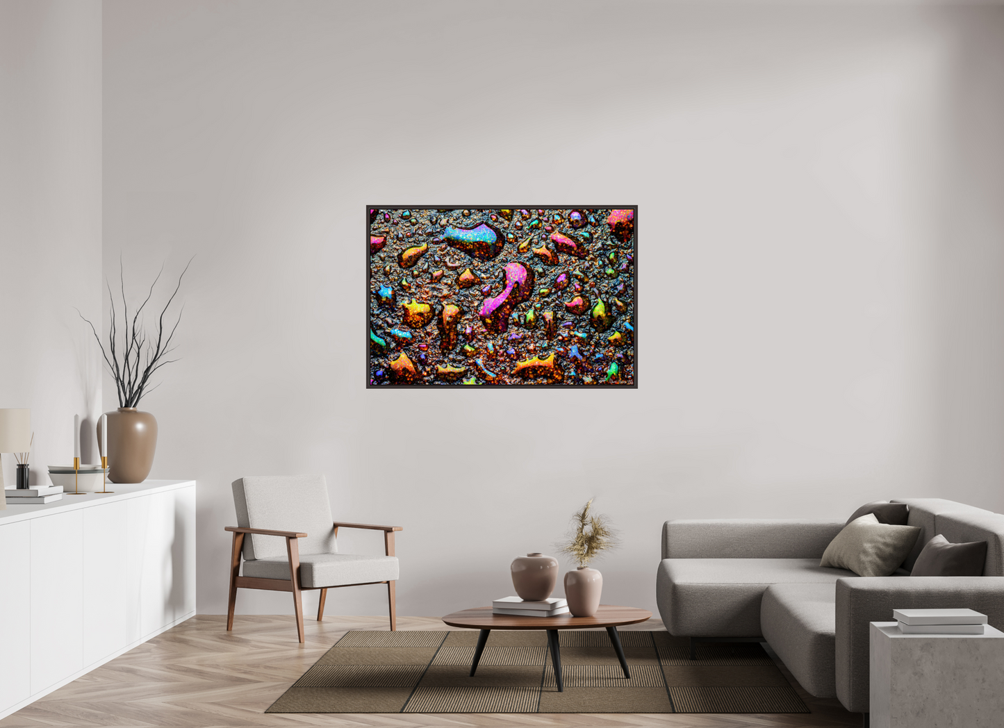 54 x 36″, Floater Frame Alder Brown Homage to My Adolescence