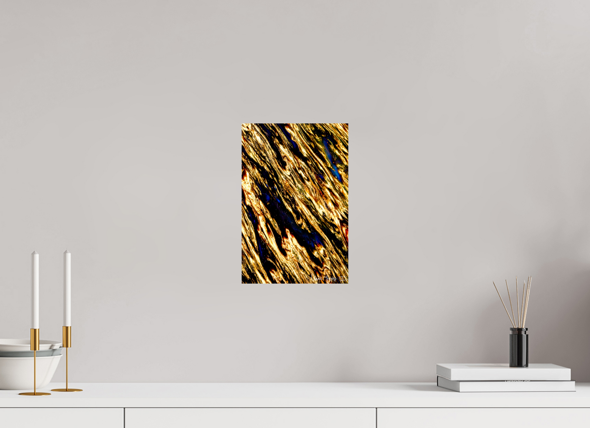 8 x 12″, Glossy Metal Gilded Permeation