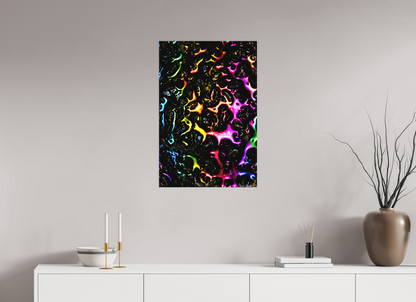20 x 30″, Matte Canvas Petroleum Rainbow