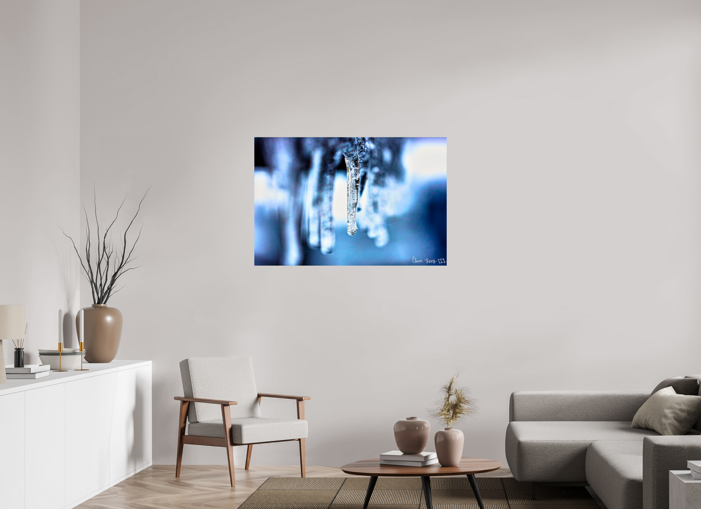 45 x 30″, Glossy Metal Sickle of Boreas