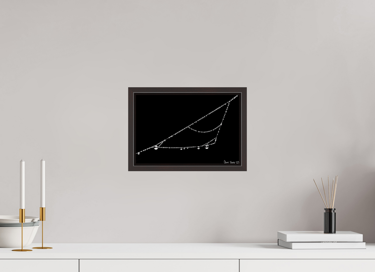 12 x 8″, Floater Frame Alder Brown Right Triangle