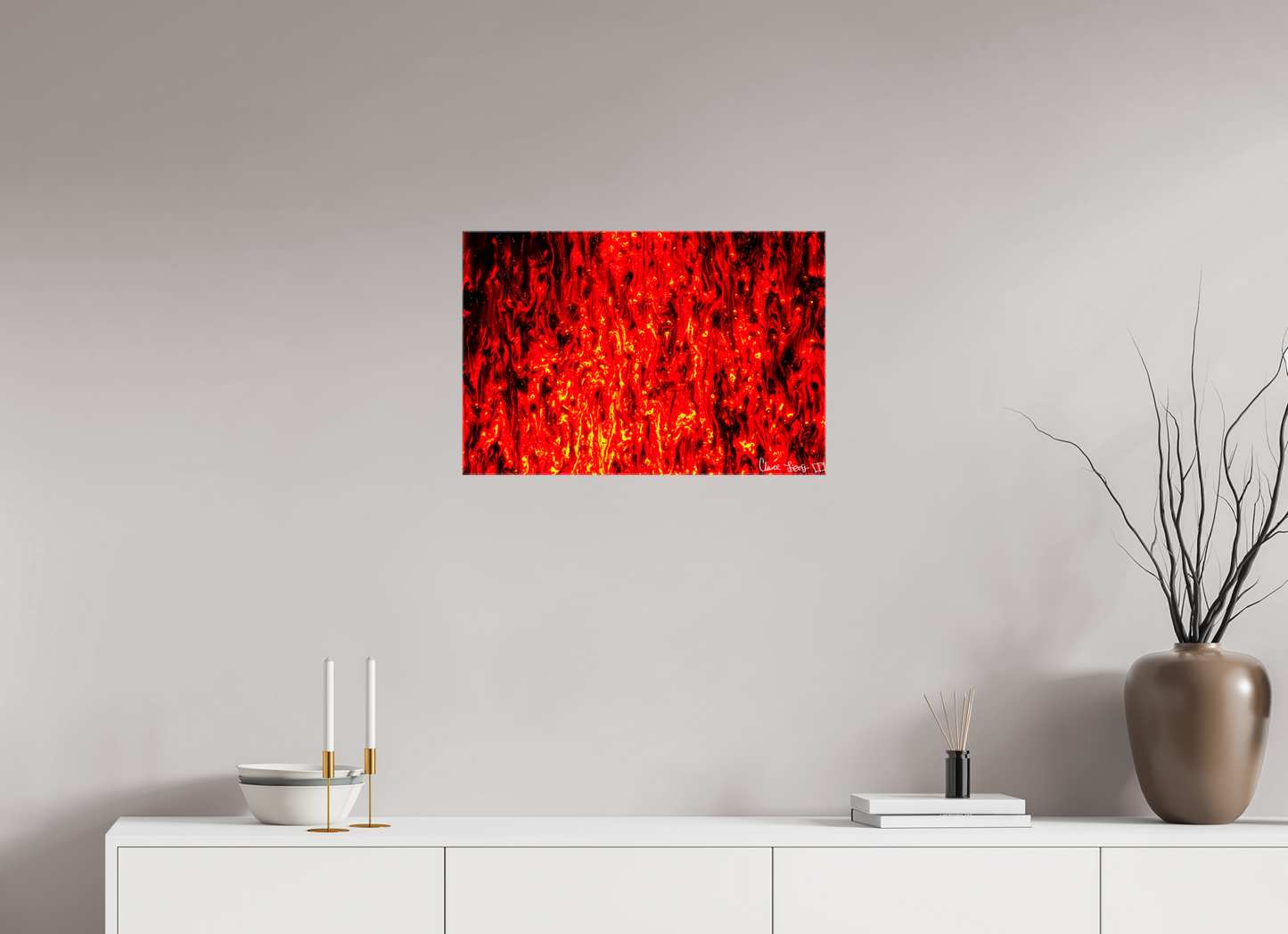 24 x 16″, Glossy Canvas Inferno