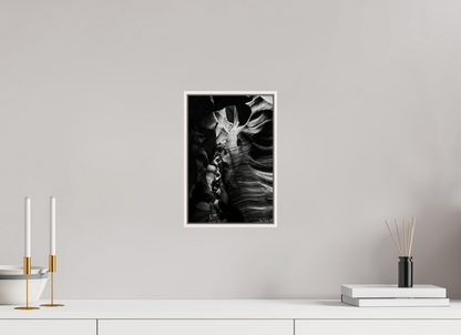 8 x 12″, Floater Frame Maple White Beauty Down Below