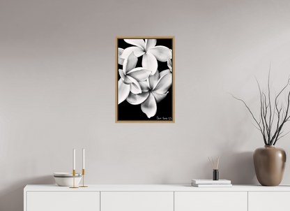 16 x 24″, Floater Frame Natural Oak Floral Abyss