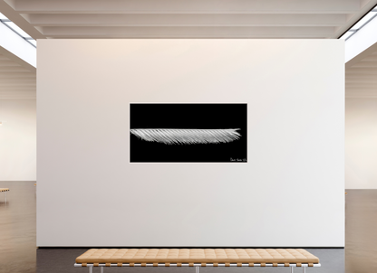 78 x 39″, Floater Frame Maple White Frayed Precision